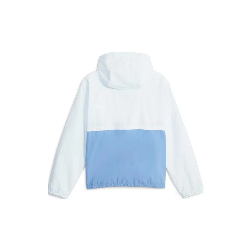PUMA Oversized Hooded Windbreaker Jacket Women's Blue-1