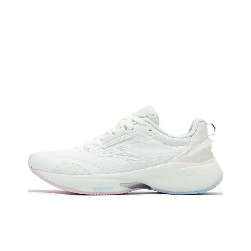 361° Cushioning Slip Resistant Low Top Running Shoes Women's White Pink-0