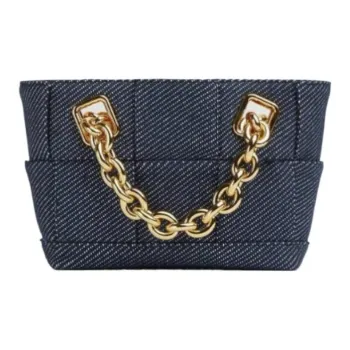 Bottega Veneta Chain Holder Denim Bag Blue