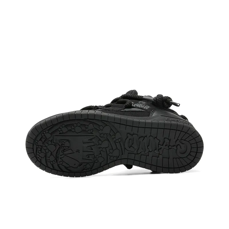 Q AND Coverage Thermal Slip Resistant Cushioning Abrasion Resistant Height Increasing High Top Skateboard Shoes Unisex-5