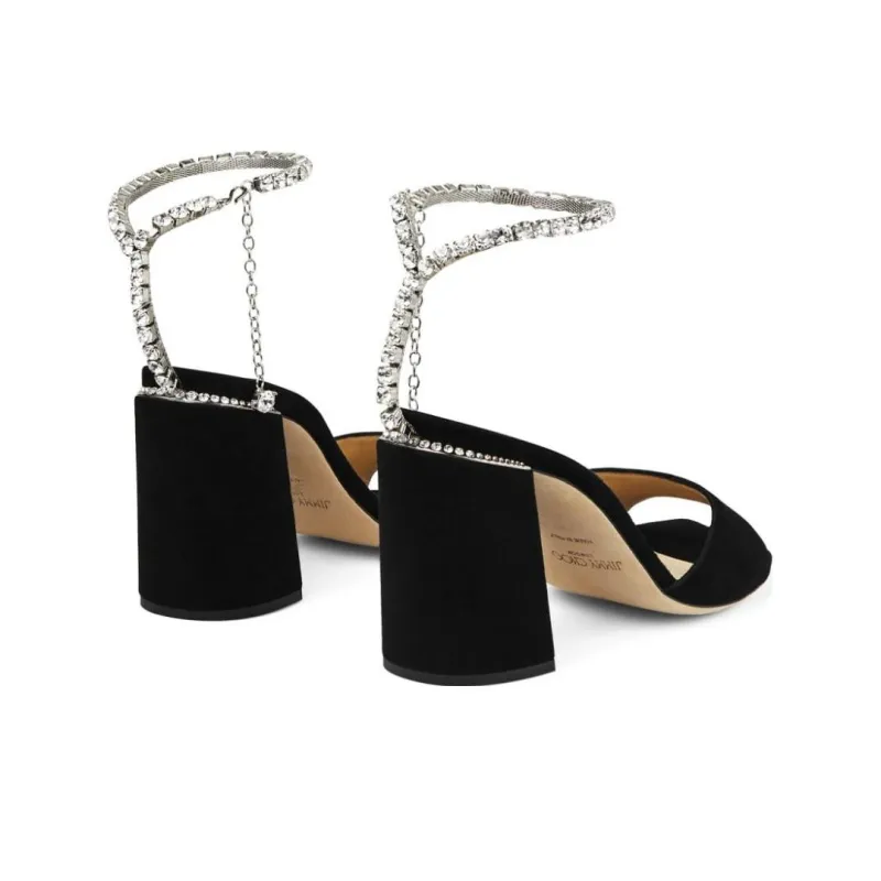 Jimmy Choo Saeda 85mm Crystal-strap Sandals-4