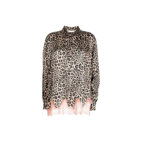 ERMANNO SCERVINO Leopard Print Lace-trim Blouse