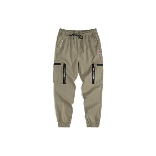 FAIRWHALE Cargo Pants Men Khaki