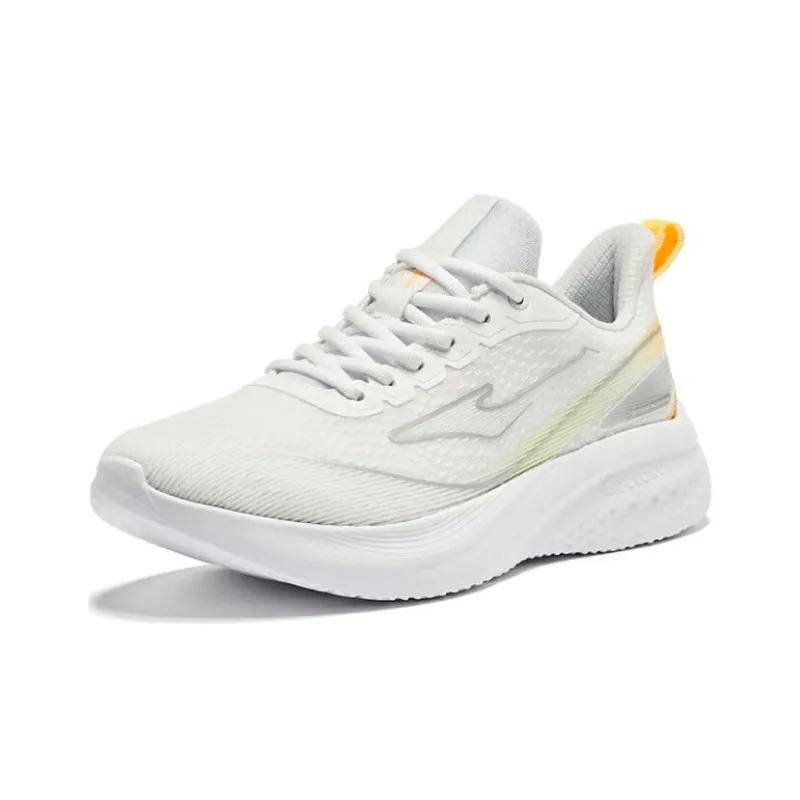 Erke Strategize Cushioned Slip Resistant Low Top Running Shoes Men's White Green Orange-1