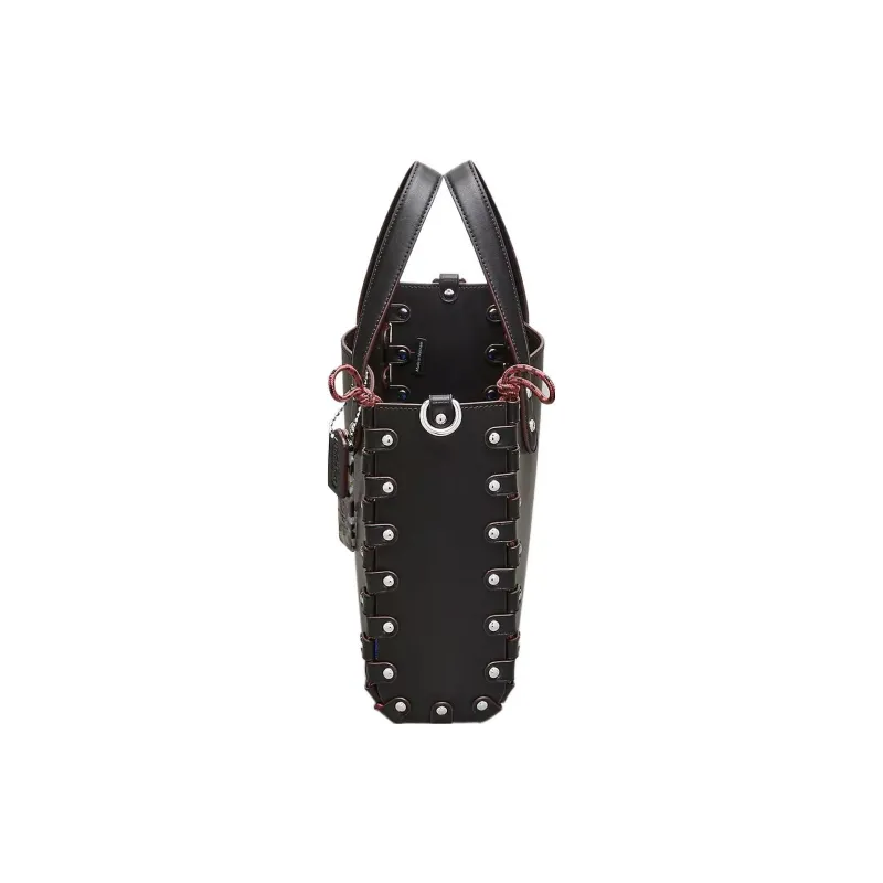 Coachtopia Leather Tote Bag Shopping Bag Handbag Shoulder Bag Large Size Women's Black-2