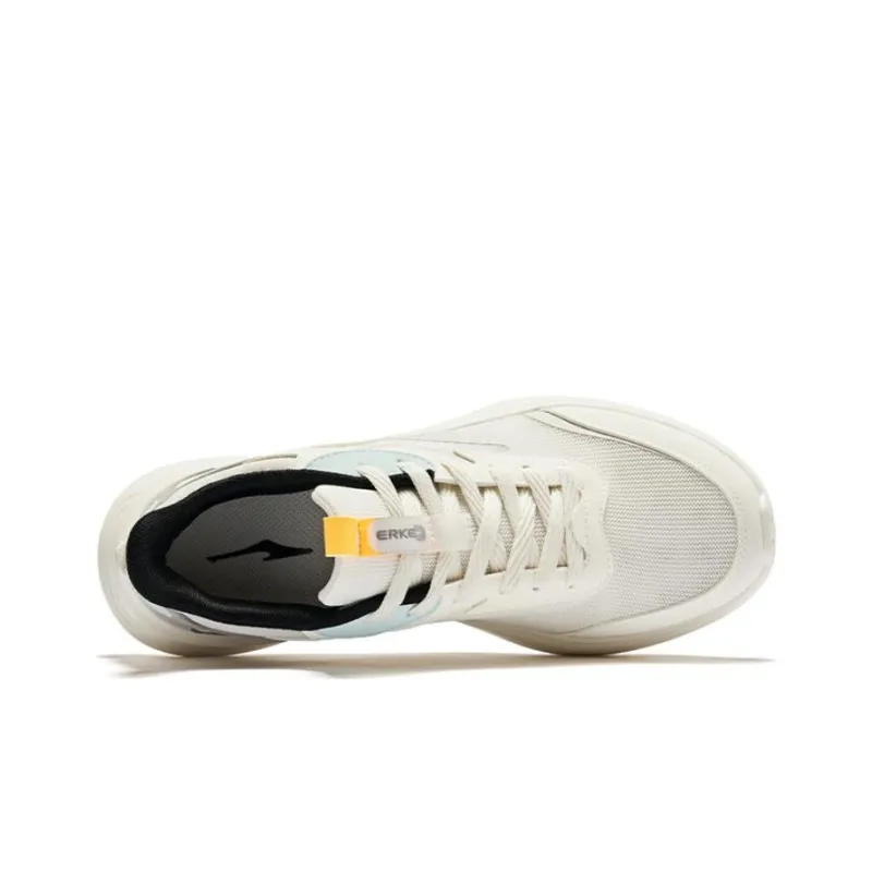 Erke Ling Yue 2.0 Breathable And Resilient Low Top Running Shoes Men's Microcrystal White Recycling Gray-3