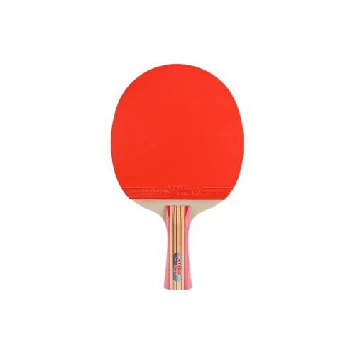 DHS Butterfly All Wood Ping Pong Paddles Fast Attack Suitable Playing Style Unisex Shakehand Grip Red Unisex All Wood Red Black