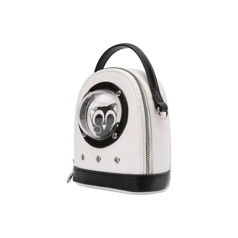 SEM/R Luo Xiaohei Collaboration Synthetic Leather Handbag Crossbody Bag Small Size Women's Black/creamy/medium-yellow-1
