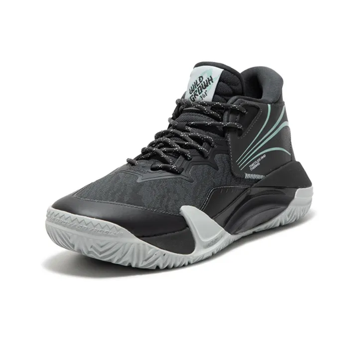 361° Thorns Basketball Shoes Men Mid Top Charcoal Black/Bleached Light Green-1