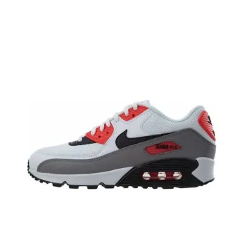 Nike Air Max 90 White Black Dust Solar Red Women's
