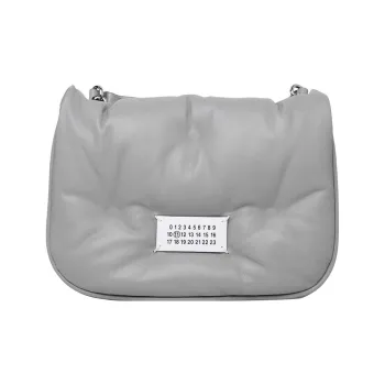 Maison Margiela Glam Slam Grain Nappa Leather Crossbody Bag, Shoulder Bag Women's Gray