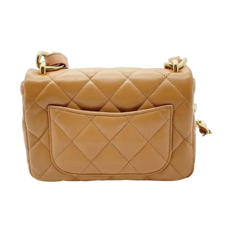 CHANEL 23P SS Lambskin Shoulder Bag Handbag Shoulder Bag Women's Caramel-2