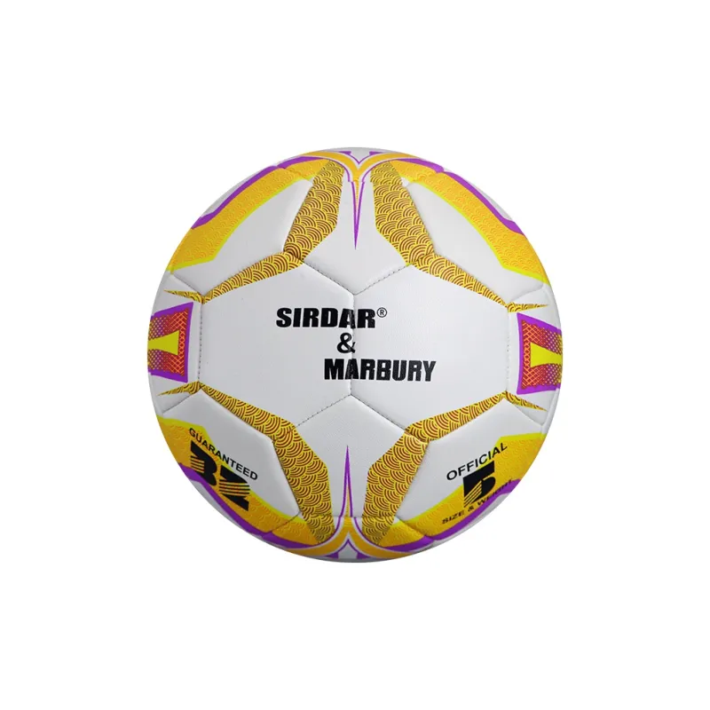 SIRDAR No. 4 No. 5 Soccer PU Machine Stitched Soccer Ball Unisex White Yellow-1