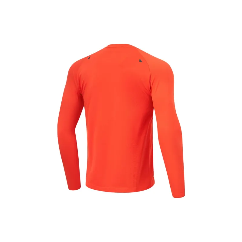 LiNing Long-Sleeved T-Shirts Men's Vermilion Orange-1