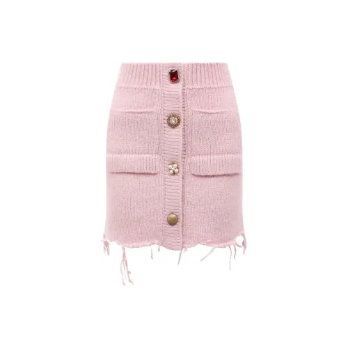 Vetements Casual Short Skirts Women's Pink