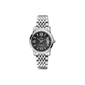 TITONI SPACE STAR Sky Collection Mechanical Movement Men's Watches Watch 39mm Black Dial Steel Case Steel Strap