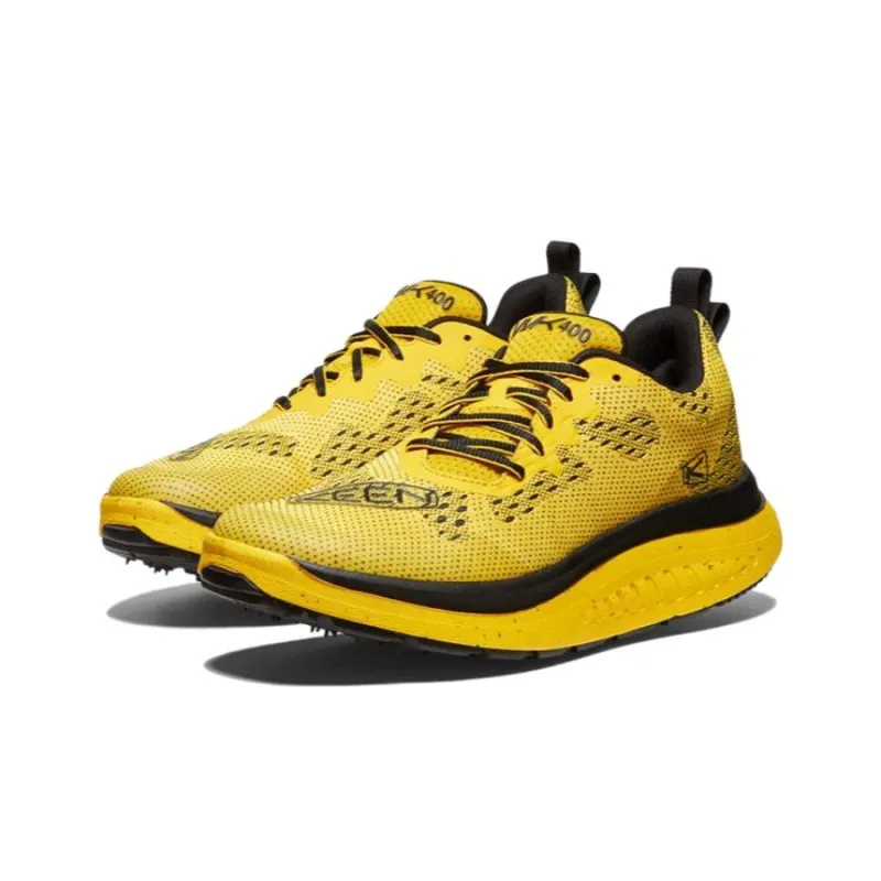 KEEN WK400 Cushioning Wear-Resistant Low-Top Casual Shoes Men's Yellow Black-3
