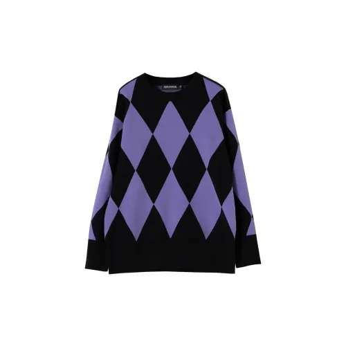 SOON FLOWER Knitwear Women's Black With Purple Accents