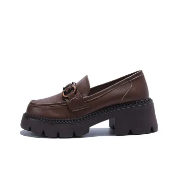 Junjali Loafers Women's Low Top Brown/Black/Ecru