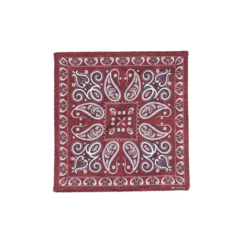 KITON Paisley-print Silk Handkerchief-0