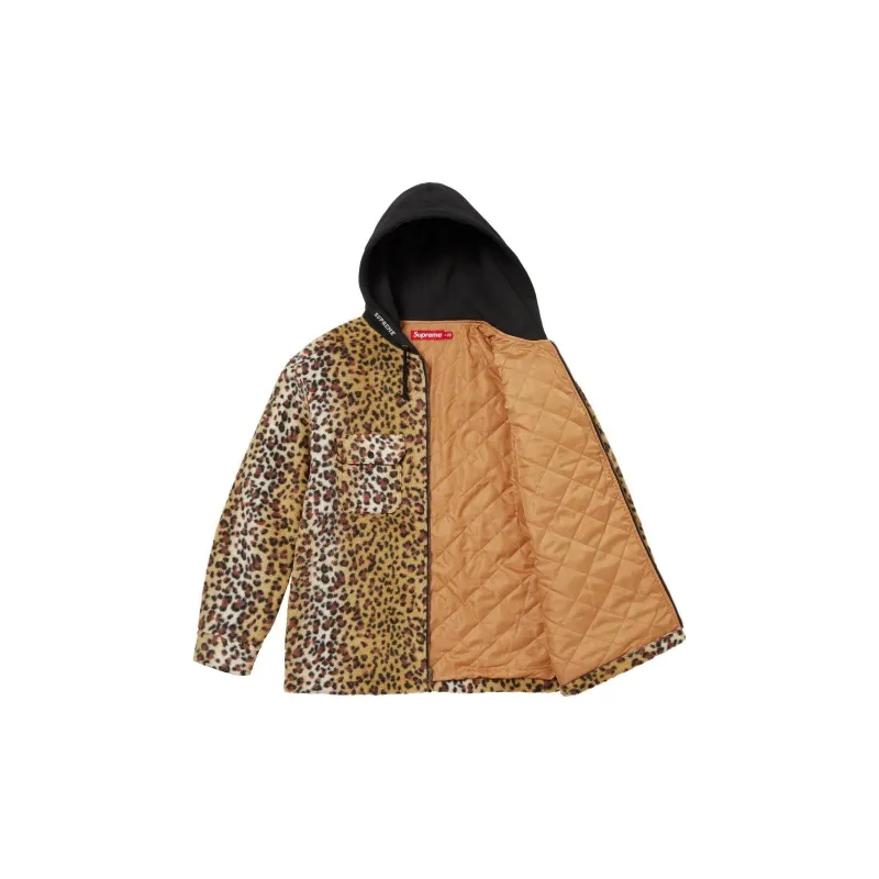 Supreme Fleece Zip Up Hooded Shirt-1