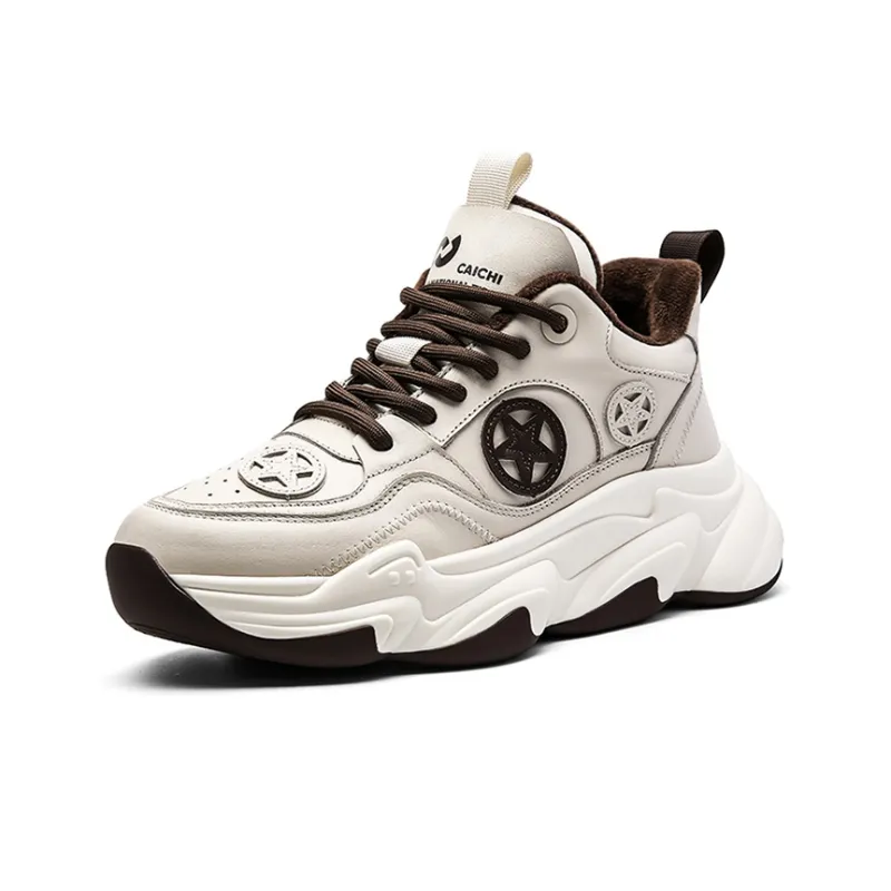CAI CHI Shock Absorbers With Slip Resistant And Abrasion Resistant Properties Low Top Chunky Sneakers Unisex-8