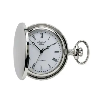 RAPPORT Mechanical Movement Metal Pocket Watch 48mm Unisex White