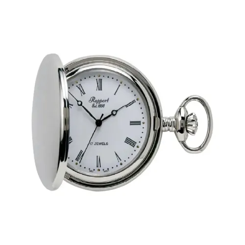 RAPPORT Mechanical Movement Metal Pocket Watch 48mm Unisex White