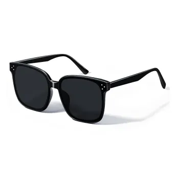 MR.PUTIAN PC Square Sunglasses Unisex Black