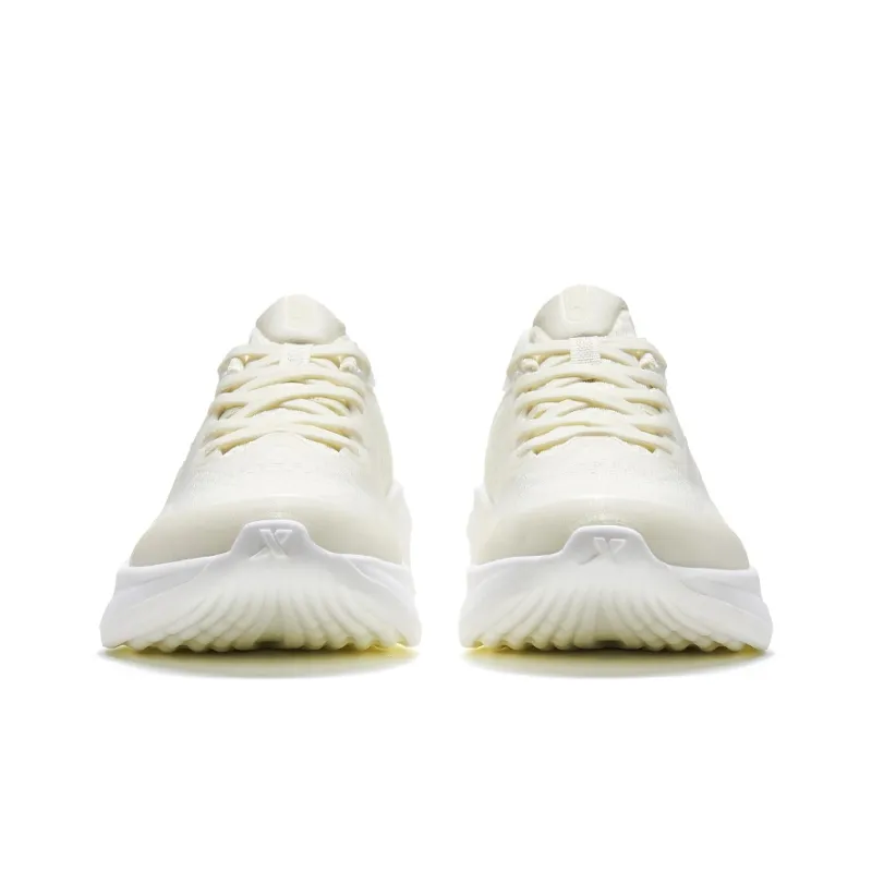 XTEP Lingbi Anti Slip And Wear Resistant Breathable Low Top Casual Running Shoes Women's Pearl White-5