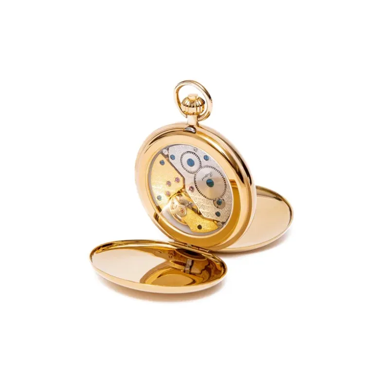 RAPPORT Mechanical Movement Manual Mechanical Movement Gold Plated Pocket Watch 50mm Unisex White-3