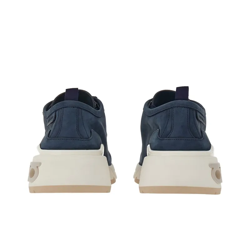 FERRAGAMO GANCINI Low Top Casual Shoes Men's Ocean Blue-3