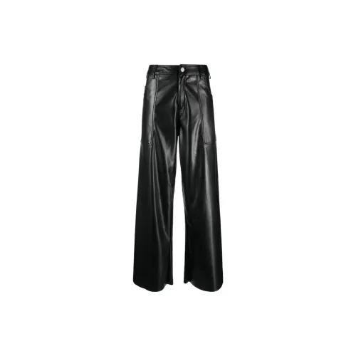 MES DEMOISELLES Wide-leg Faux-leather Trousers