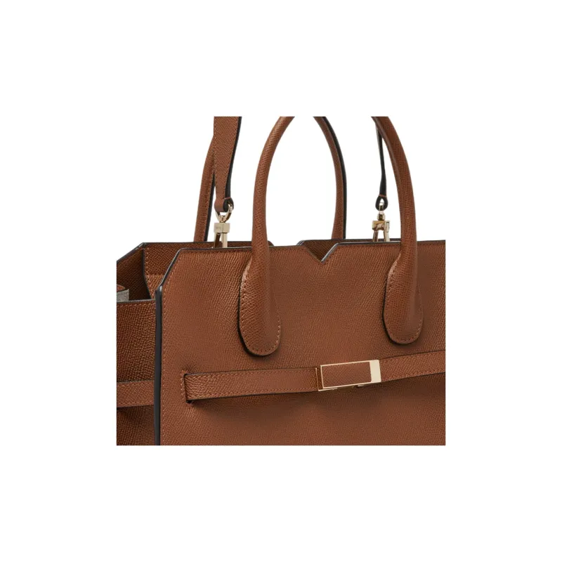 Valextra Millepunte Calfskin Shoulder Bag, Crossbody Bag, Handbag Medium Size Women's Chocolate Brown-3