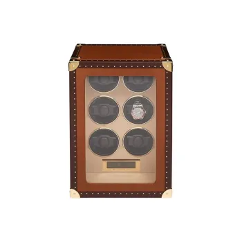 RAPPORT Six Watch Slot Watch Winder Brown Unisex