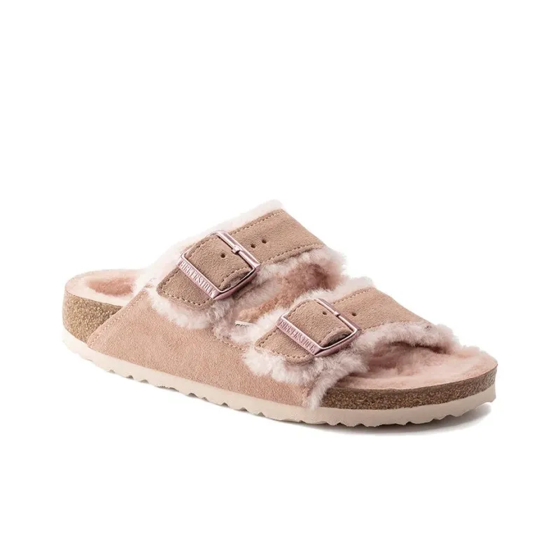 Birkenstock Arizona Shearling Suede Light Rose-2