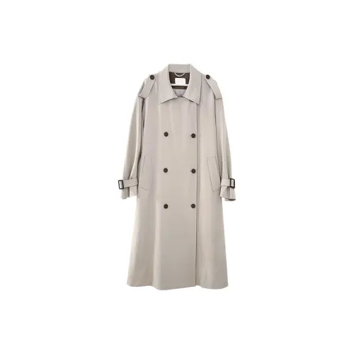 YALIDA Trench Coats Women's Gray H0