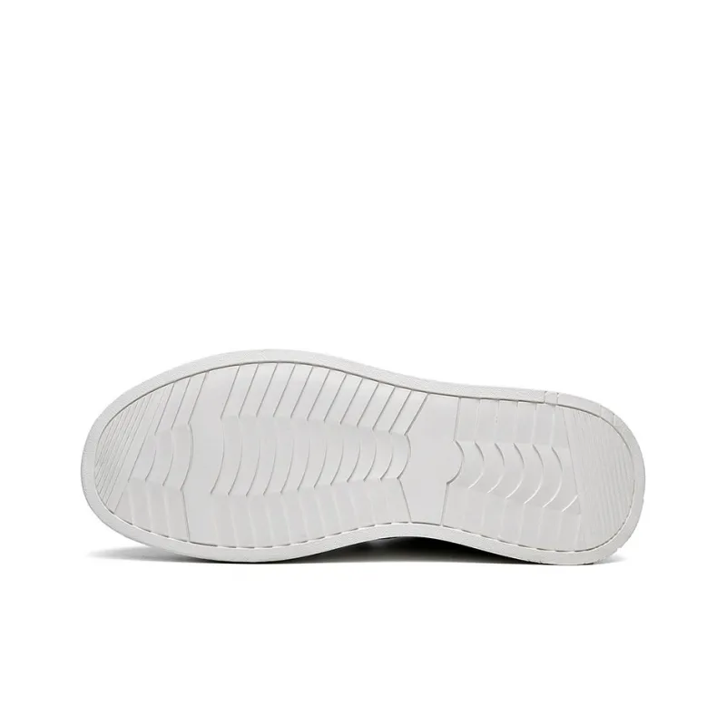 Rich Birds Cushioned Wear Resistant Lightweight Height Increasing Low Top Skateboard Shoes Men's Ecru-4