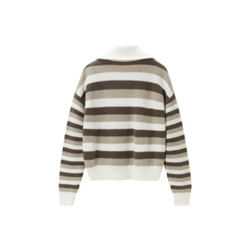 OVV Knitwear Women's Camel Stripes C2-1