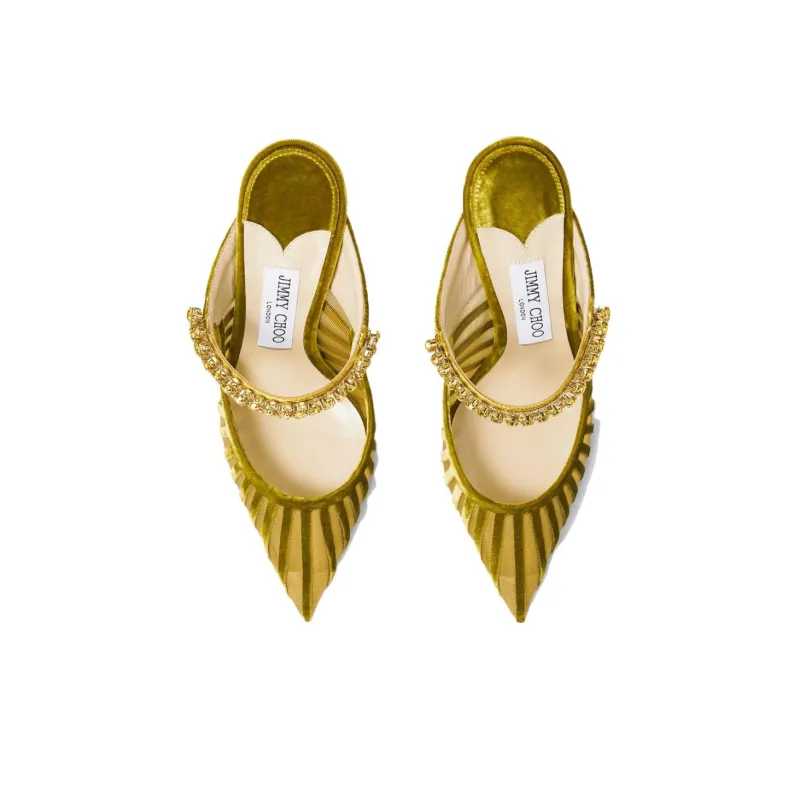 Jimmy Choo Bing 100mm Crystal-embellished Mules-2
