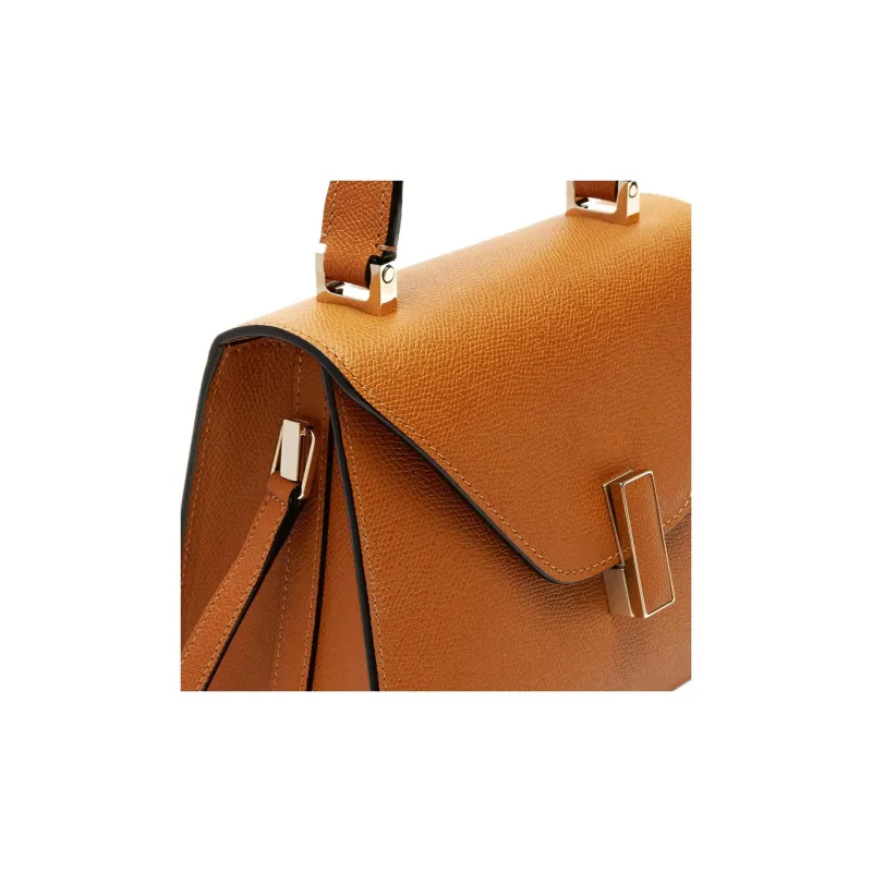 Valextra Iside Millepunte Calfskin Shoulder Bag, Crossbody Bag, Handbag Mini Women's Havana Brown-4