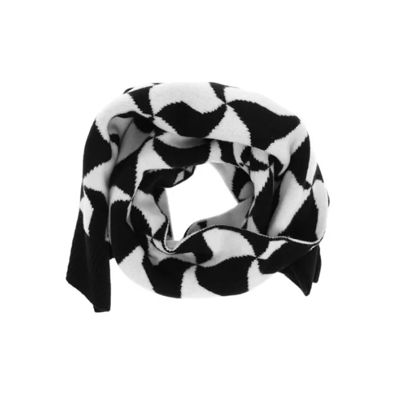 Bottega Veneta Knit Scarves Women's Black/White-0
