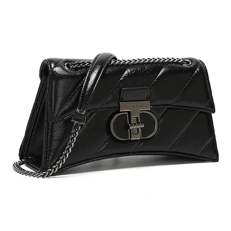BETTINA VIVIAN PU Crossbody Bag Hourglass Bag Shoulder Bag Regular Women's Black-1