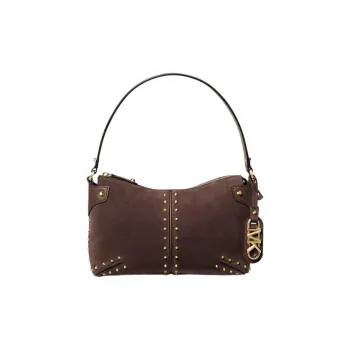 MICHAEL KORS Astor Suede Handbag Shoulder Bag Women's Chocolate