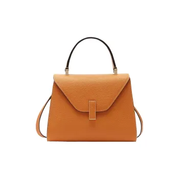 Valextra Iside Millepunte Calfskin Shoulder Bag, Crossbody Bag, Handbag Mini Women's Havana Brown