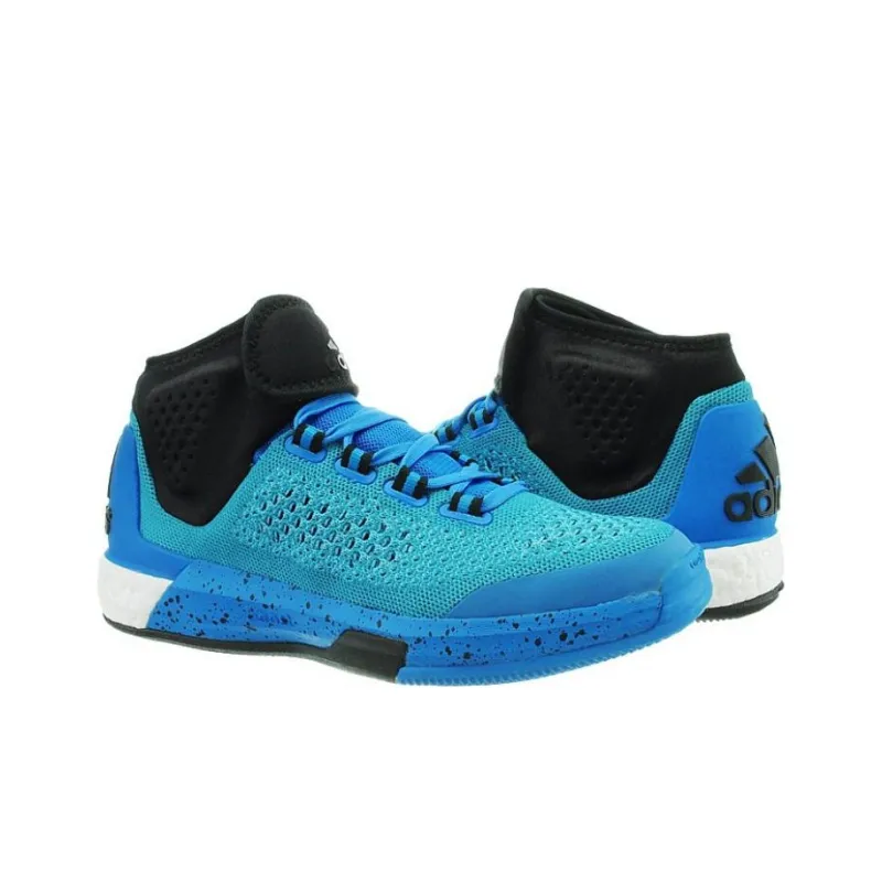 Adidas Crazylight Boost Cushioning Abrasion Resistant Breathable Mid Top Casual Running Shoes Men's Blue-3