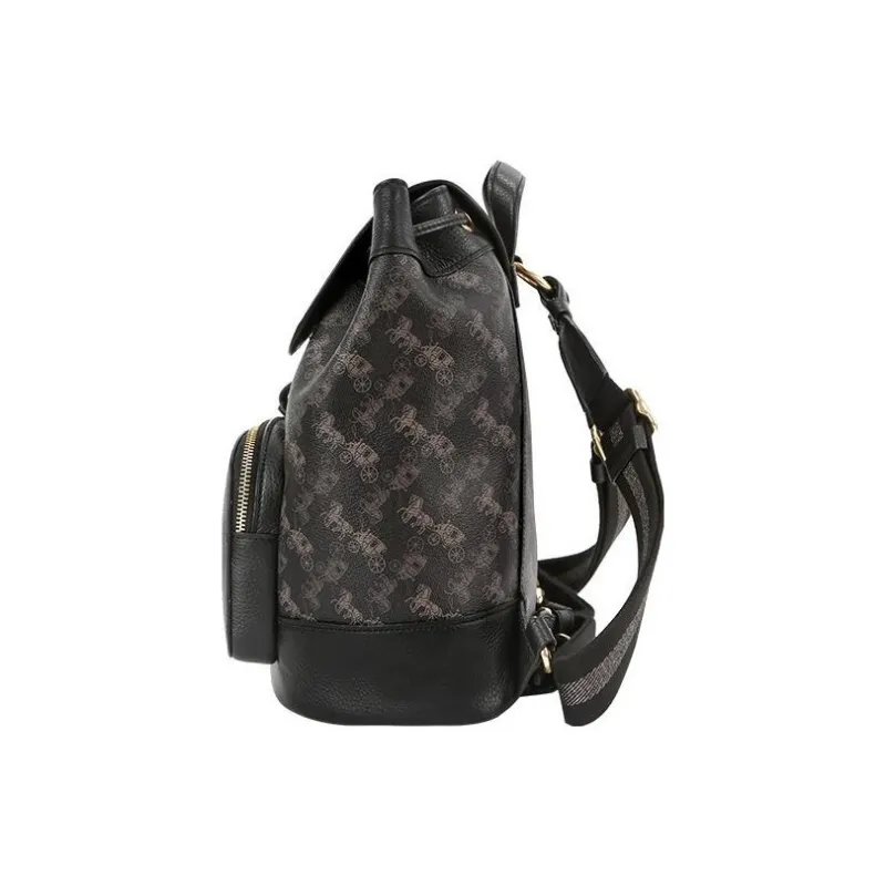 COACH PVC Backpack Medium Size Women's Gray Brown-2