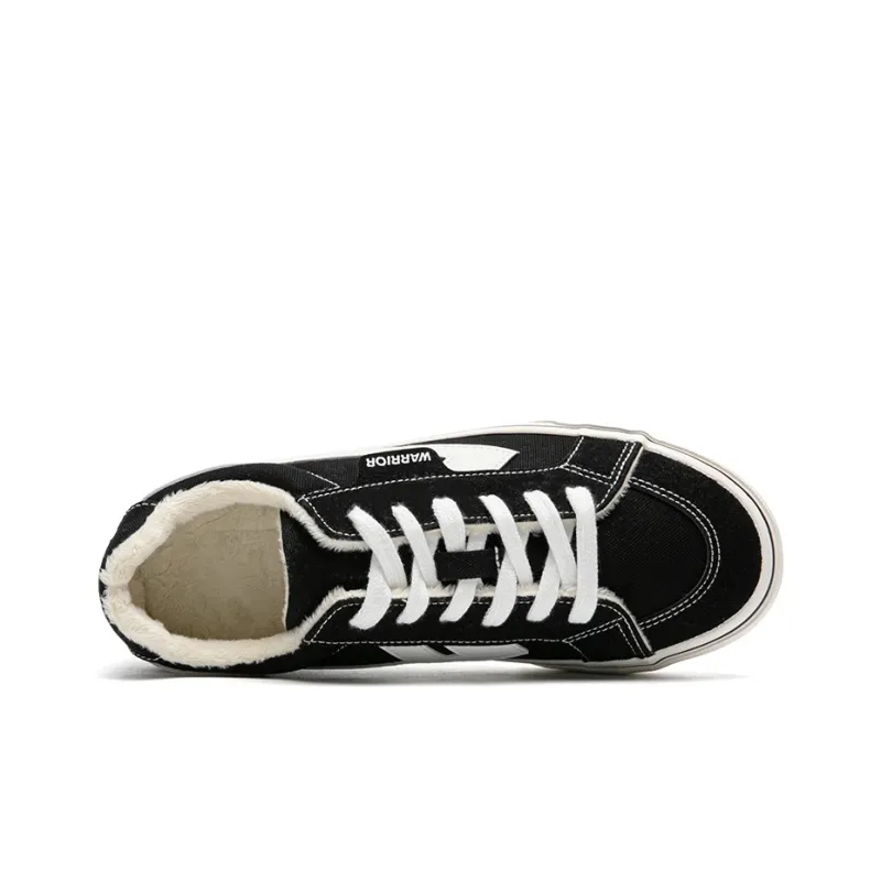 Warrior Huichao Thermal Abrasion Resistant Lightweight Slip Resistant Low Top Canvas Shoes Unisex Black Beige-3