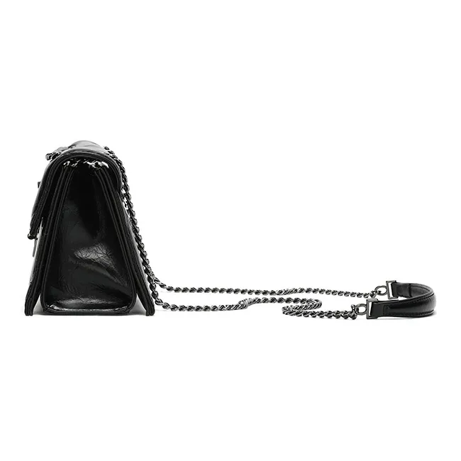 BETTINA VIVIAN PU Crossbody Bag Hourglass Bag Shoulder Bag Regular Women's Black-4