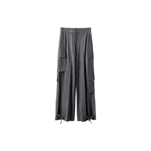 HUANXIANGZHE Casual Pants Unisex Gray